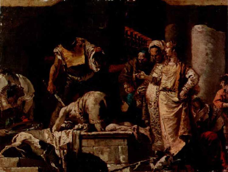 Giovanni Battista Tiepolo Die Enthauptung Johannes des Taufers oil painting image